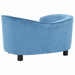 vidaXL Dog Sofa Turquoise Plush Animal Supply Pet Couch Comfortable Lounge - Additional view 4