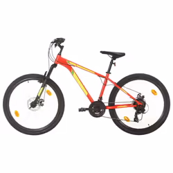 vidaXL Mountain Bike 21 Speed 27.5 inch Wheel 38 cm Red Outdoor Sport Bicycle