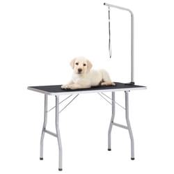 vidaXL Adjustable Dog Grooming Table with 1 Loop Pet Cat Puppy Foldable Desk