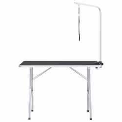 vidaXL Adjustable Dog Grooming Table with 1 Loop Pet Cat Puppy Foldable Desk