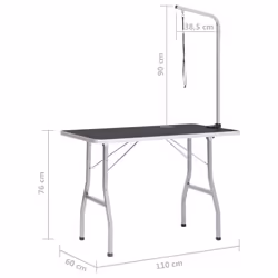vidaXL Adjustable Dog Grooming Table with 1 Loop Pet Cat Puppy Foldable Desk - Additional view 8