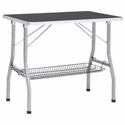 vidaXL Adjustable Dog Grooming Table with 2 Loops and Basket Pet Foldable Desk - Additional view 4