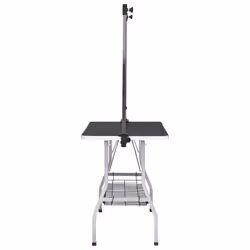 vidaXL Adjustable Dog Grooming Table with 2 Loops and Basket Cat Foldable Desk