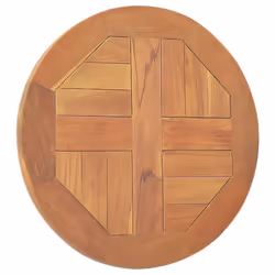 vidaXL Solid Teak Wood Table Top Round 2.5 cm 40 cm Replacement Table Top