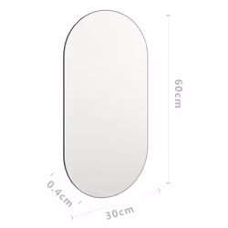 vidaXL Mirror 60x30 cm Glass Bedroom Dressing Room Living Room Decor Mirror - Additional view 5