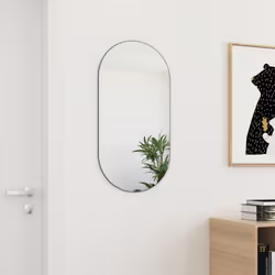 vidaXL Mirror 80x40 cm Glass Bedroom Dressing Room Living Room Decor Mirror
