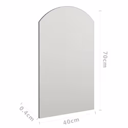vidaXL Mirror 70x40 cm Glass Bedroom Dressing Room Living Room Decor Mirror - Additional view 5