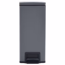 vidaXL Dustbin with Pedal Anti-fingerprint 30L Grey Stainless Steel Basket - Additional view 2