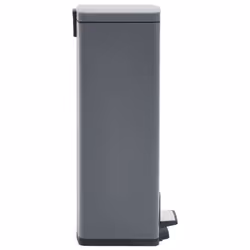 vidaXL Dustbin with Pedal Anti-fingerprint 30L Grey Stainless Steel Basket - Additional view 3