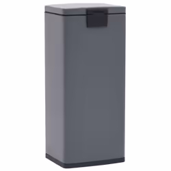 vidaXL Dustbin with Pedal Anti-fingerprint 30L Grey Stainless Steel Basket - Additional view 4