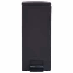 vidaXL Dustbin with Pedal Anti-fingerprint 30L Black Stainless Steel Basket