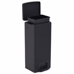 vidaXL Dustbin with Pedal Anti-fingerprint 30L Black Stainless Steel Basket - Additional view 6