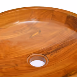 vidaXL Basin Wooden Basin Wash Washroom Bathroom Sink Hardwood Living Space - Additional view 4