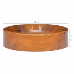 vidaXL Basin Wooden Basin Wash Washroom Bathroom Sink Hardwood Living Space - Additional view 5