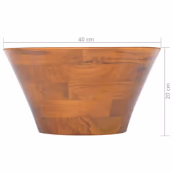 vidaXL Basin Wash Wooden Basin Bathroom Washroom Sink Hardwood Living Space - Additional view 5