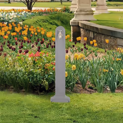 vidaXL Garden Tanker with Faucet Light Grey Stone Look Water Tap Column Patio