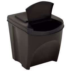 vidaXL 3x Stackable Dustbins Anthracite 75 L Trash Waste Rubbish Garbage Bin - Additional view 4