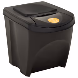 vidaXL 4x Stackable Dustbins Anthracite 100 L Trash Waste Rubbish Garbage Bin - Additional view 3