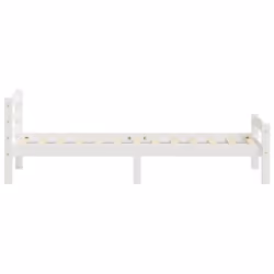 vidaXL Solid Wood Pine Bed Frame White 100x200 cm Wooden Bedstead Bed Base - Additional view 6