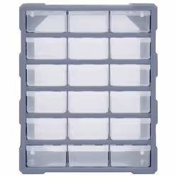 vidaXL Multi-drawer Organiser with 18 Middle Drawers Storage Cabinet Nail Box