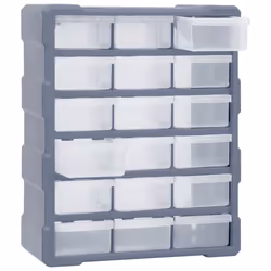 vidaXL Multi-drawer Organiser with 18 Middle Drawers Storage Cabinet Nail Box - Additional view 4
