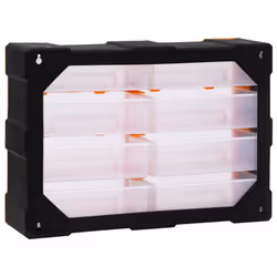 vidaXL Multi-drawer Organiser with Drawers Tool Organiser Unit Storage Cabinet - orange and black - Additional view 6