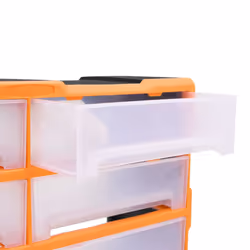 vidaXL Multi-drawer Organiser with Drawers Tool Organiser Unit Storage Cabinet - orange and black - Additional view 7