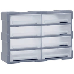 vidaXL Multi-drawer Organiser with Drawers Tool Organiser Unit Storage Cabinet - grey