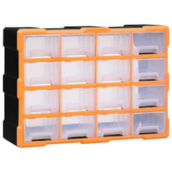 vidaXL Multi-drawer Organiser with 16 Middle Drawers Storage Cabinet Tool Box