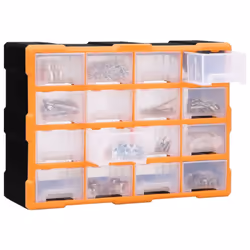 vidaXL Multi-drawer Organiser with 16 Middle Drawers Storage Cabinet Tool Box