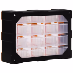 vidaXL Multi-drawer Organiser with 16 Middle Drawers Storage Cabinet Tool Box - Additional view 6