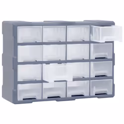 vidaXL Multi-drawer Organiser with 16 Middle Drawers Storage Cabinet Tool Box