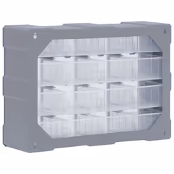 vidaXL Multi-drawer Organiser with 16 Middle Drawers Storage Cabinet Tool Box - Additional view 6