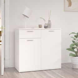 vidaXL Sideboard White Engineered Wood Chest of Drawer Storage Cabinet Shelf