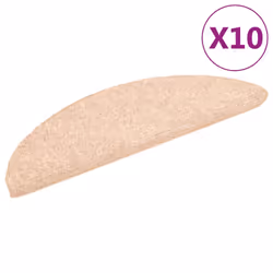 vidaXL Self-adhesive Stair Mats 10 pcs Cream 56x17x3 cm Stair Tread Needle Punch