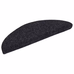 vidaXL 5x Self-adhesive Stair Mats Black Needle Punch Stairs Rug Protection - Additional view 2