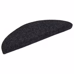 vidaXL 10x Self-adhesive Stair Mats Black Needle Punch Stairs Rug Protection - Additional view 2
