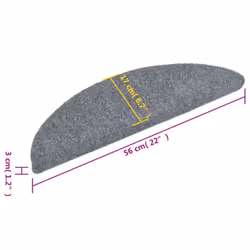 vidaXL 5x Self-adhesive Stair Mats Light Grey Needle Punch Stairs Protection