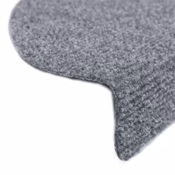 vidaXL 10x Self-adhesive Stair Mats Light Grey 56x17x3 cm Needle Punch Rug - Additional view 5
