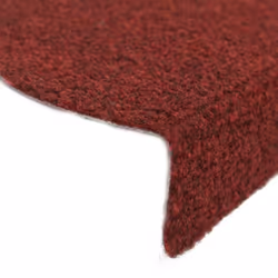 vidaXL 10x Self-adhesive Stair Mats Red Needle Punch Stair Rug Decoration - Additional view 5