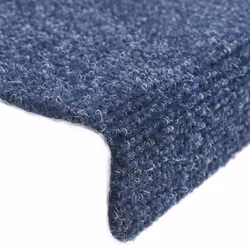 vidaXL 10x Self-adhesive Stair Mats Blue Needle Punch Stairs Rug Protection - Additional view 5