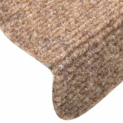 vidaXL 5x Self-adhesive Stair Mats Cream Needle Punch Stairs Rug Protection - Additional view 6