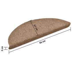 vidaXL 5x Self-adhesive Stair Mats Cream Needle Punch Stairs Rug Protection - Additional view 7