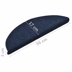 vidaXL 5x Self-adhesive Stair Mats Navy Needle Punch Stair Rug Decoration - Additional view 6