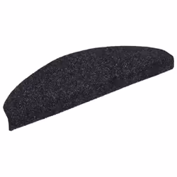 vidaXL 10x Self-adhesive Stair Mats Black Needle Punch Stairs Rug Protection