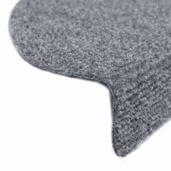 vidaXL 5x Self-adhesive Stair Mats Light Grey Needle Punch Stairs Protection - Additional view 5