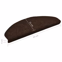 vidaXL 5x Self-adhesive Stair Mats Brown Needle Punch Stairs Rug Protection - Additional view 7