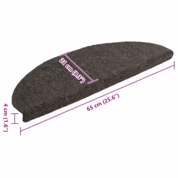 vidaXL 5x Self-adhesive Stair Mats Anthracite Needle Punch Stairs Protection - Additional view 7