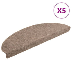 vidaXL 5x Self-adhesive Stair Mats Cream Needle Punch Stair Rug Decoration