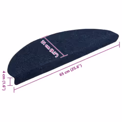 vidaXL Self-adhesive Stair Mats Decoration Stair Protector Anti-slip Stair Rug - navy, 65 x 21 x 4 cm/ 10 pcs - Additional view 7